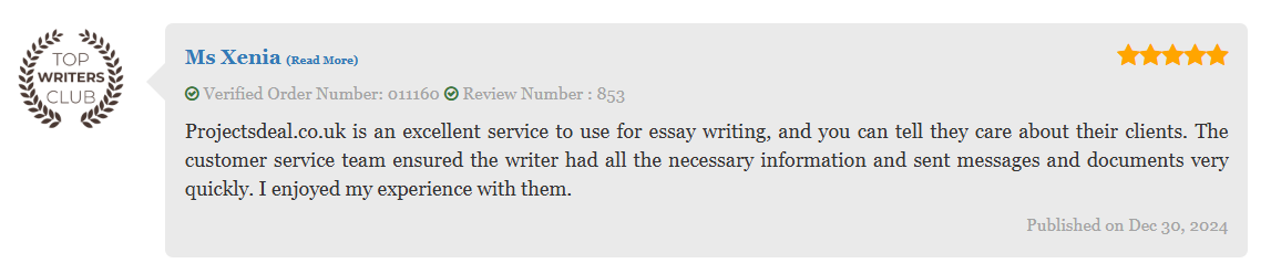 ProjectsDeal Review 3 - Best British Writing Companies